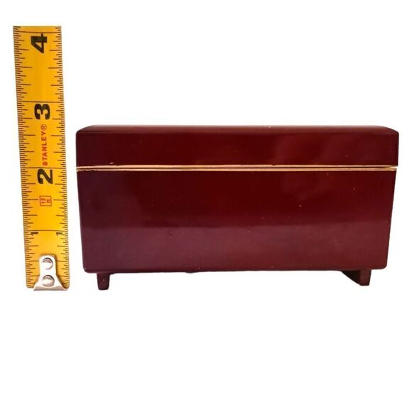 Otagiri Lacquerware Jewelry Box Magnolia Japan Musical Mirror Felt VIDEO Vtg 80s - Picture 3 of 16